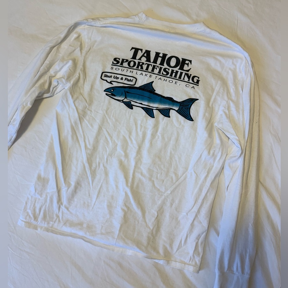 White Tahoe Sportfishing Long Sleeve Shirt